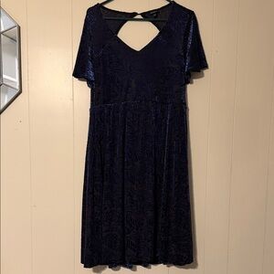 Torrid Navy Backless Dress